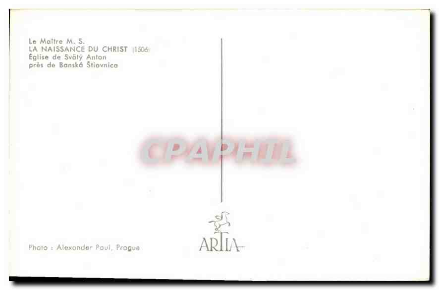 CPA Le Maitre la Naissance du Christ Eglise de Svaty Anton pres de Banska Stiavnice  — Verso