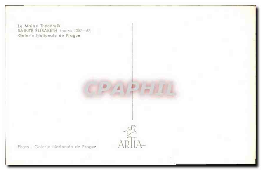 CPA Le Maitre Theodarik Sainte Elisabeth Galerie nationale de Prague  — Verso