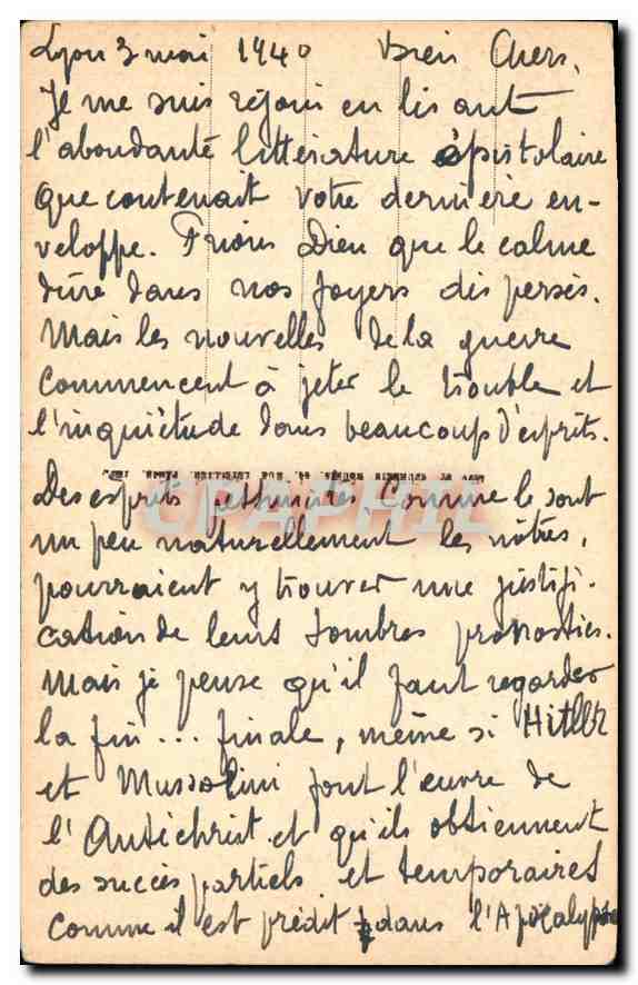CPA Lyon Notre Dame de Fourviere l'Abside  — Verso