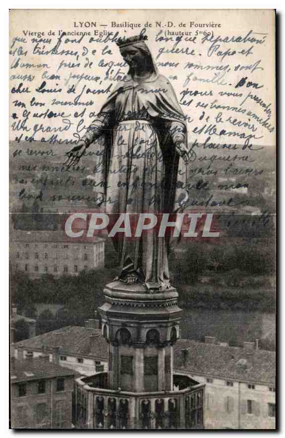 CPA Lyon Basilique de N D de Fourviere vierge de l'ancienne Eglise 