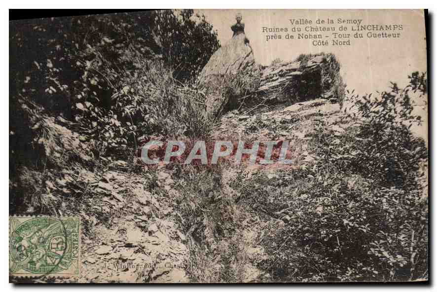 CPA Vallee de la Semoy ruines du Chateau de Linchamps pres de Nohan tour du Guetteur Cote Nord 