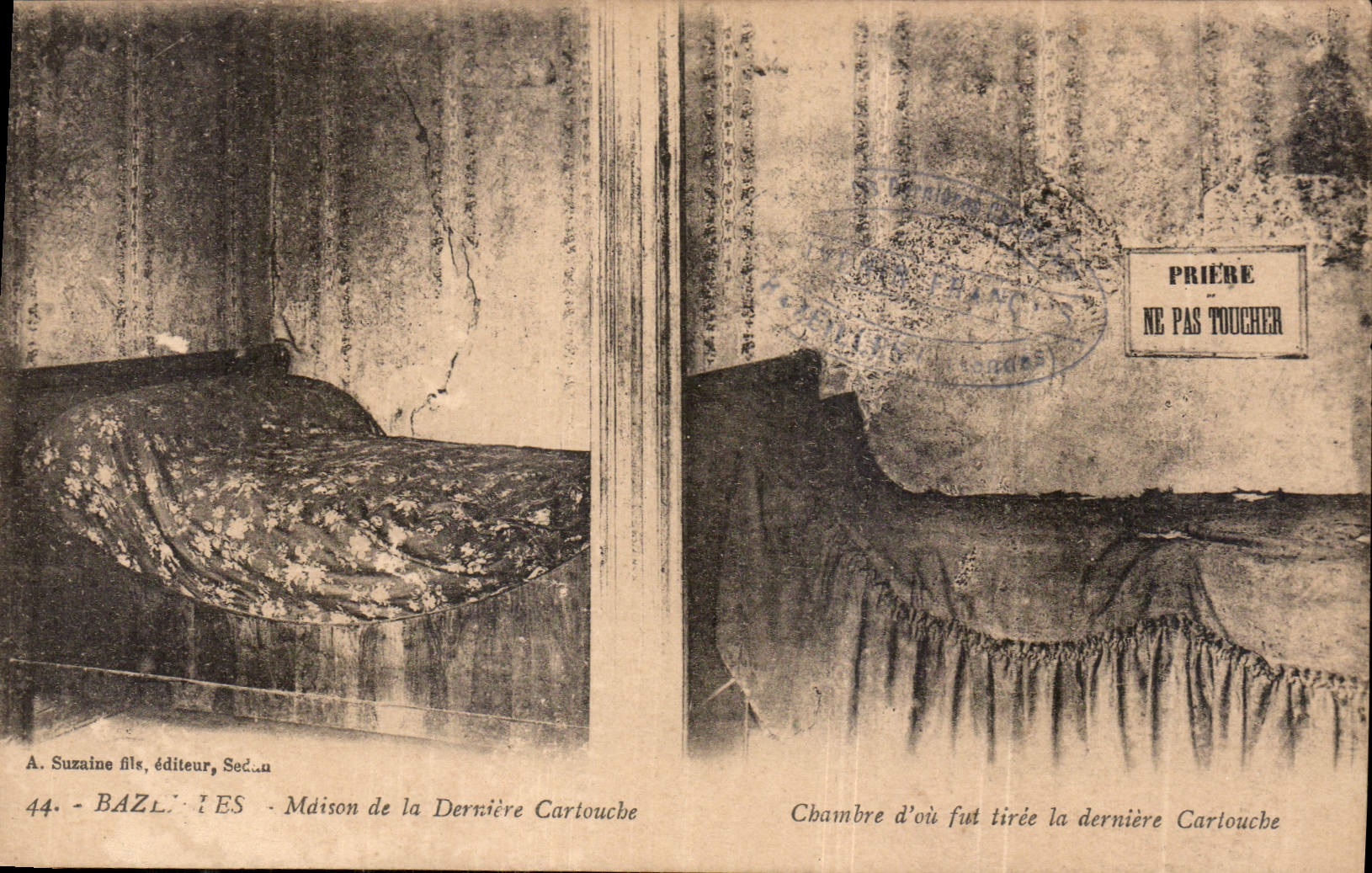 CPA Bazeilles Maison de la Derniere Cartouche chambre d'ou fut tiree la derniere Cartouche 