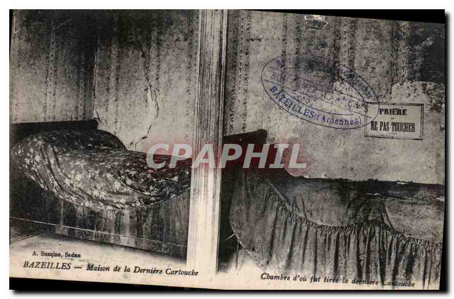 CPA Bazeilles Maison de la Derniere Cartouche chambre d'ou fut tiree la derniere Cartouche 
