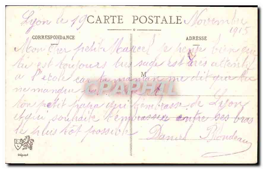 LYON - La Place Carnot et Le Monument de la République - L. E. — Verso