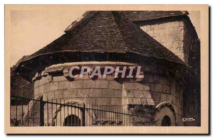 Montoire (Loire-et-Cher) — Chapelle Saint-Gilles (XIe siècle) — Modillons de la Corniche — éditeur Heliosgraphe Pomber Macon