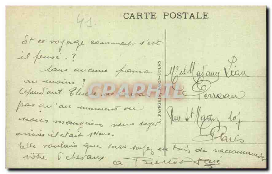 CPA Blois Hopital Militaire et Eglise Saint Nicolas  — Verso