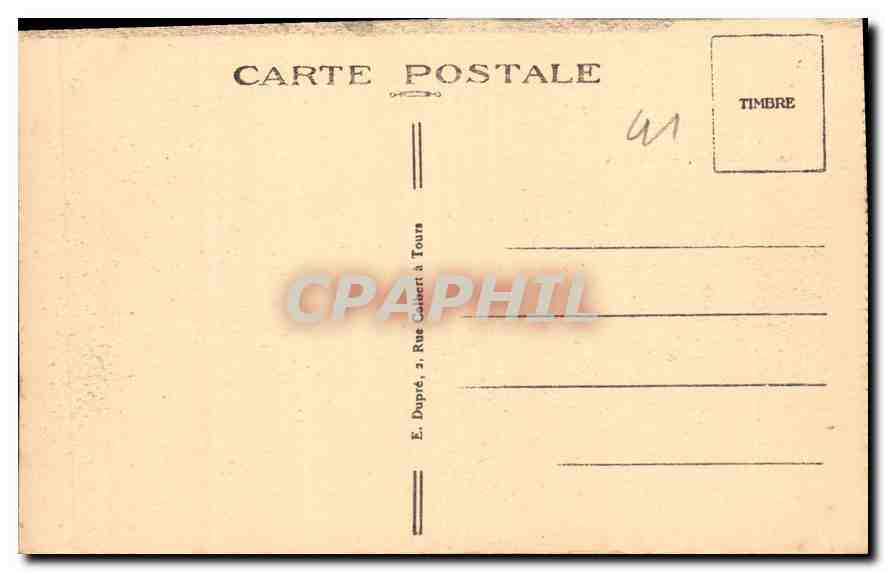 CPA Blois L et Ch Le Chateau galerie cote Est Aile Francois I a travers les colonnades  — Verso
