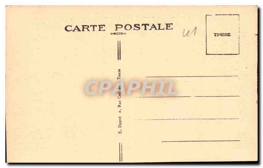 CPA Blois Le Chateau Chambre d'Henri III  — Verso