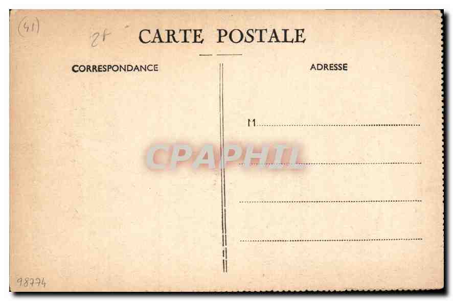 CPA Chambord Loir et Cher Ensemble des differentes toitures du chateau de style purement Renaissance — Verso