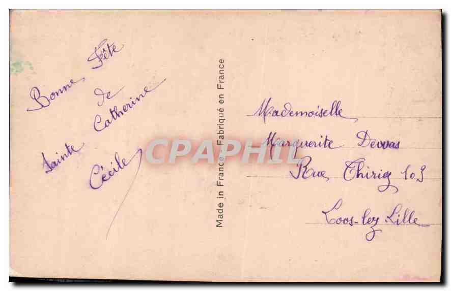 CPA Vive Ste Catherine Femme — Rückseite