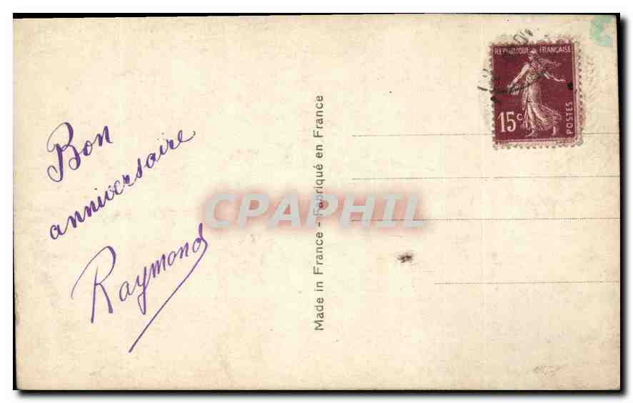 CPA Heureux Anniversaire Femme — Rückseite
