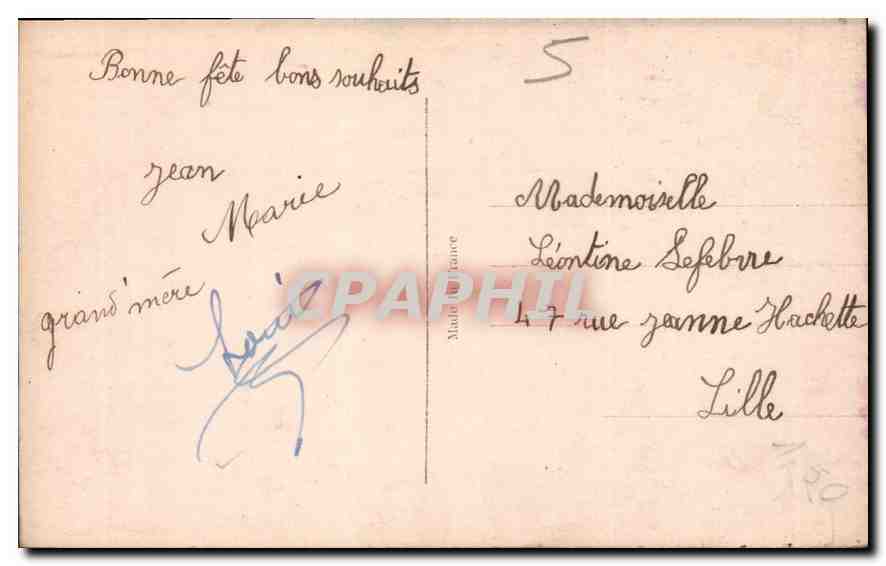 CPA Femme — Rückseite