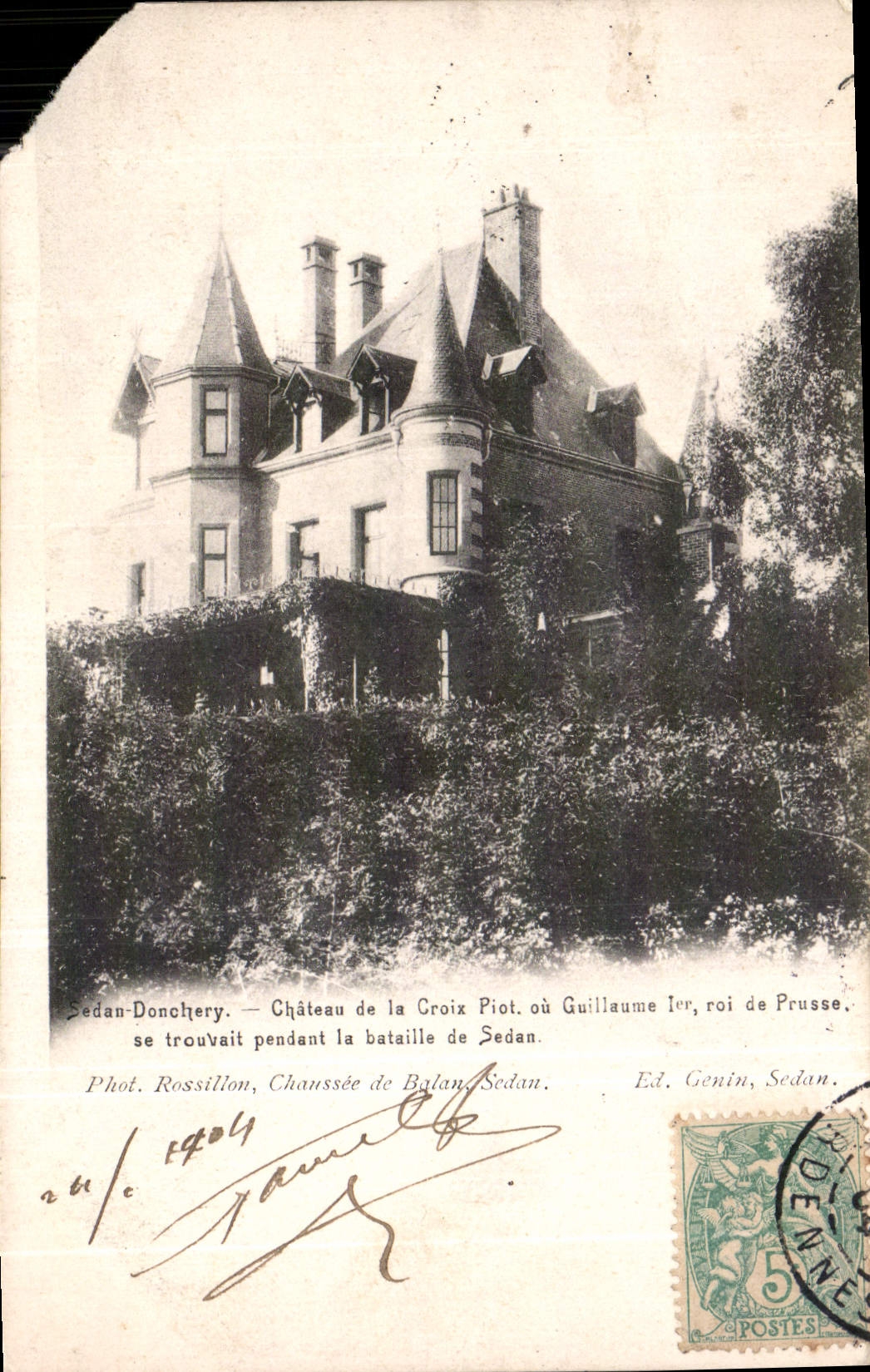 CPA Sedan Donchery Chateau de la Croix Pioi 