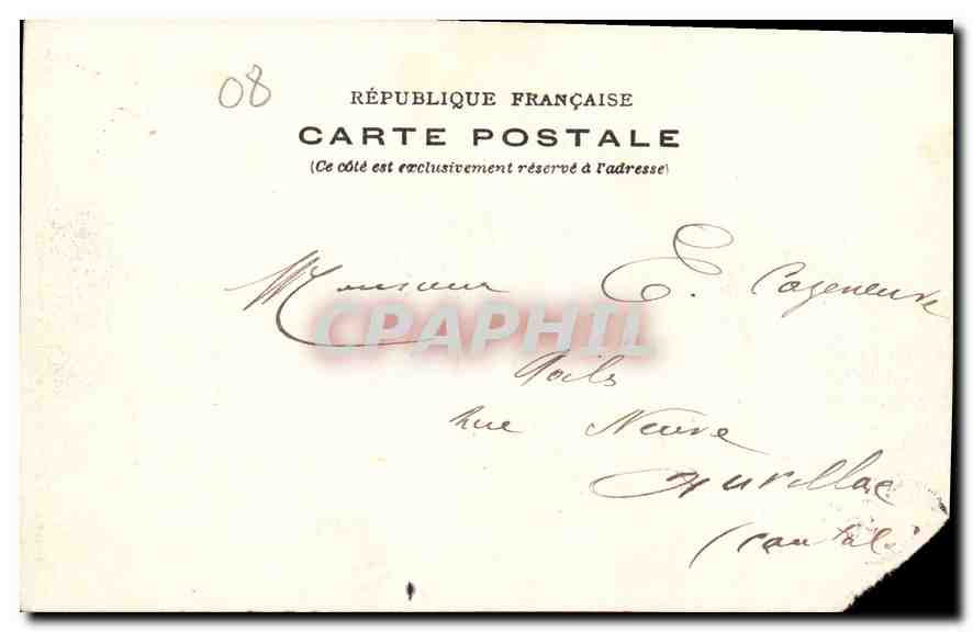 CPA Sedan Donchery Chateau de la Croix Pioi  — Rückseite