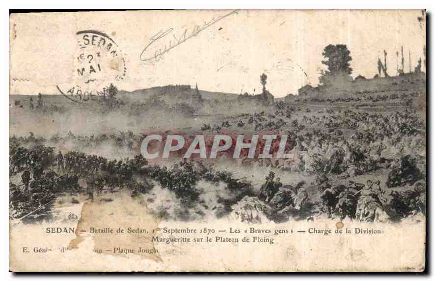 CPA Sedan Bataille de Seclan Charge de la Division 