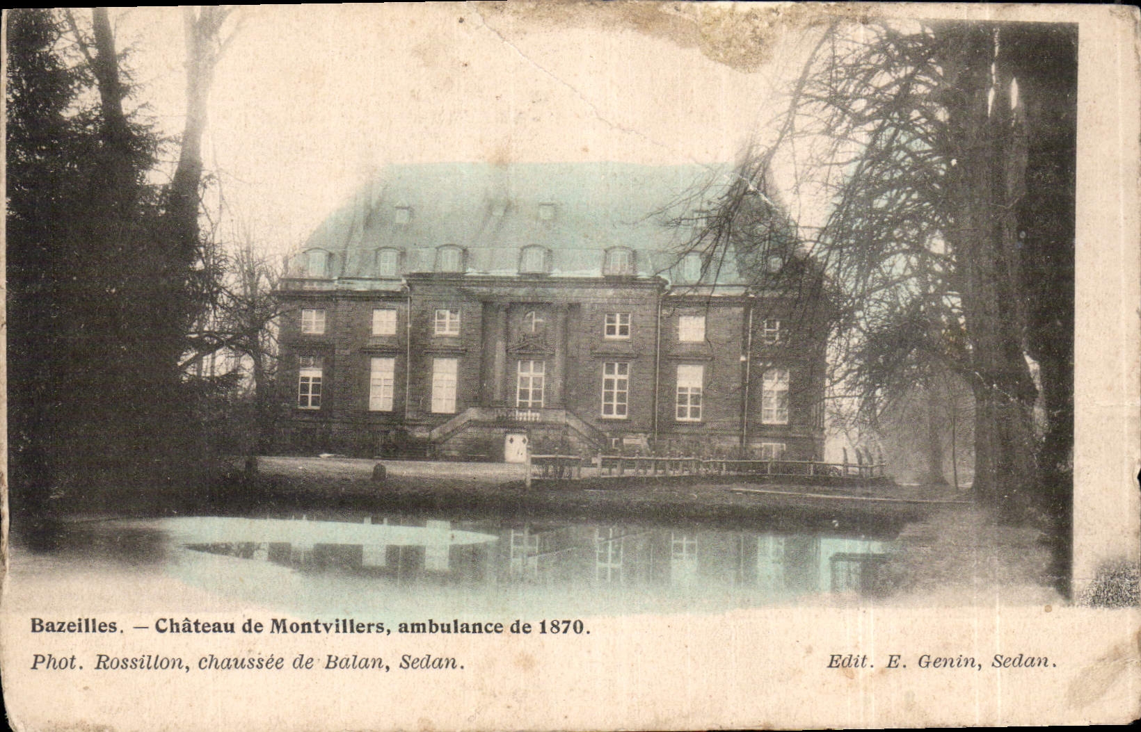 CPA Bazeilles Chateau de Montvillers ambulance de 1870