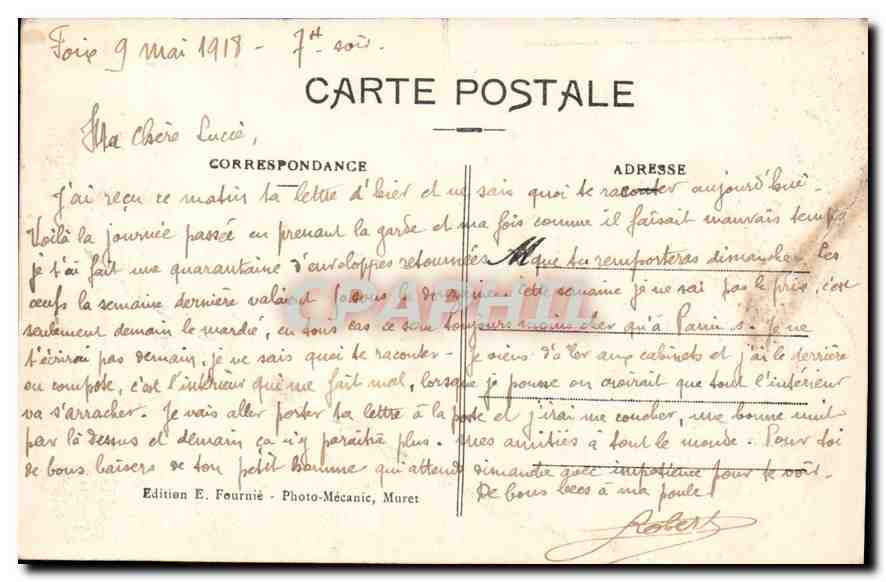 CPA l'Ariege Foix Allee de Villotte  — Rückseite