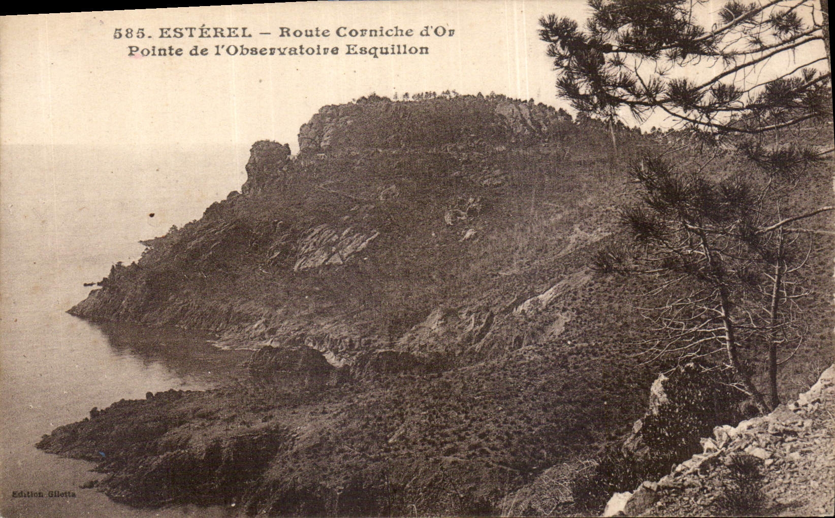 CPA Esterel Route corniche d'Or Pointe de l'Observatoire Esquillon 