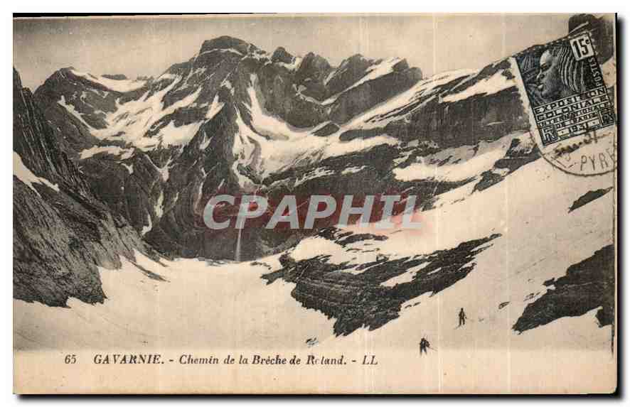 CPA Gavarnie Chemin de la Breche de Roland 