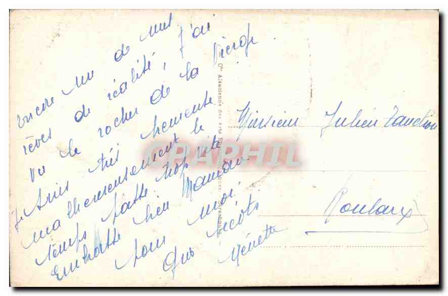 CPA Lourdes La Basilique et le Calvaire Breton  — Verso