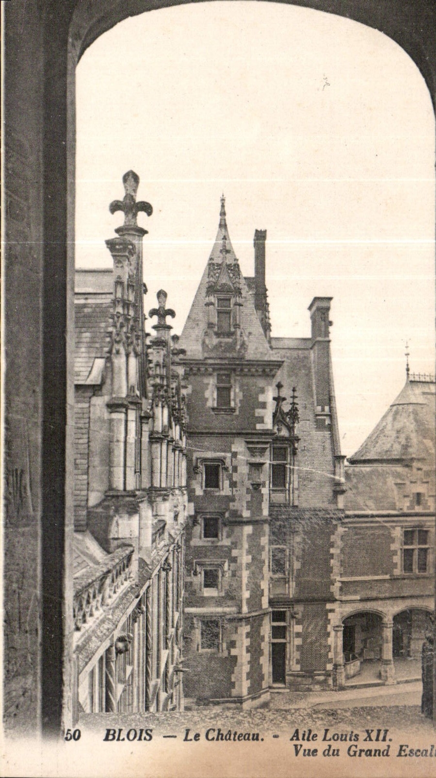 CPA Blois Le Chateau Aile Louis XII Vue du Grand Escal 