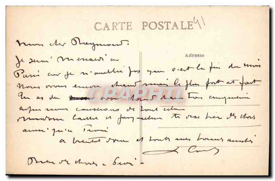 CPA Amboise Le Chateau et le Pont  — Rückseite