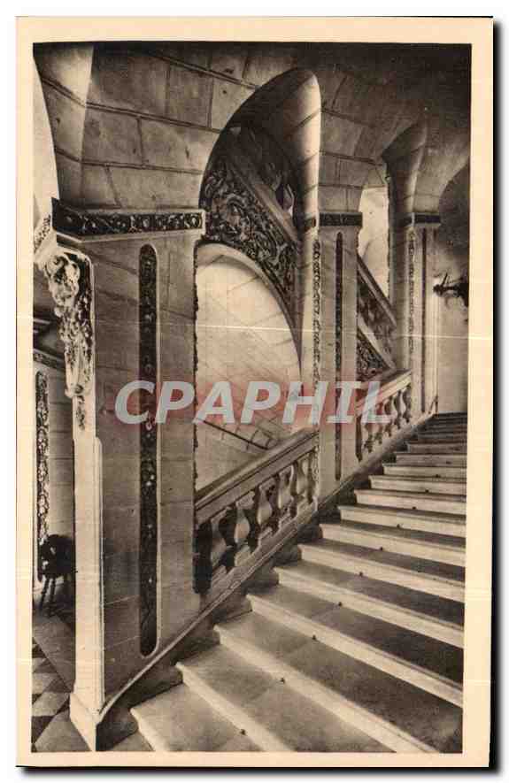 CPA Cheverny Loir et Cher Grand Escalier 