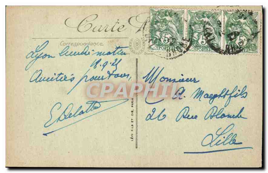 CPA Lyon Les Stations du Calvaire  — Verso