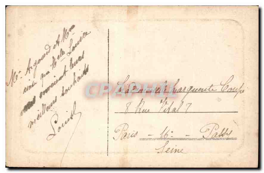 Mère et enfant — scène hivernale — éditeur A.H.R. n°225 — Verso