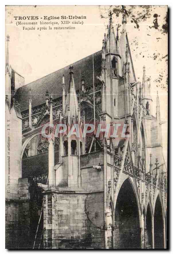 Troyes - Église St-Urbain — Façade après la restauration — C. Troyes monumental et artistique