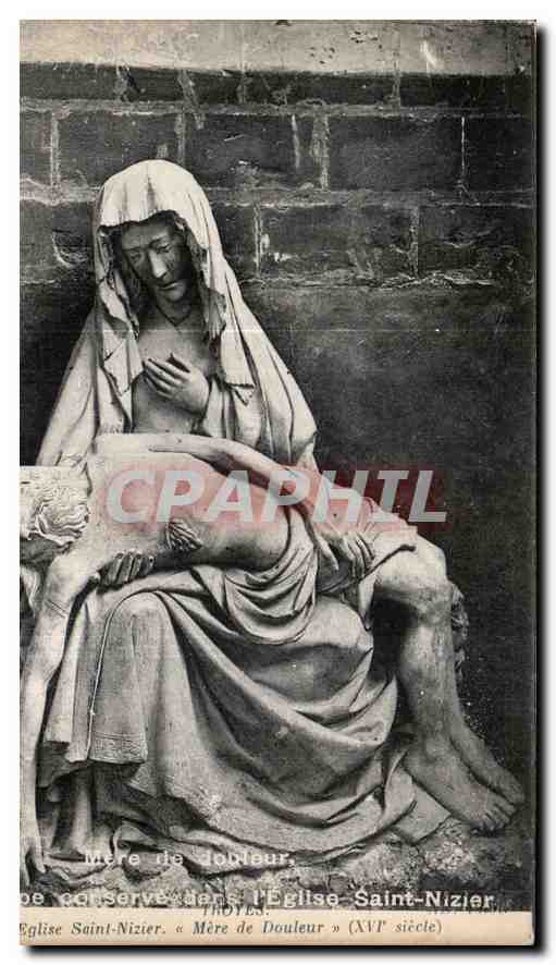 Mère de Douleur — statue de la Vierge à l'Enfant — église Saint-Nizier, XVIIe siècle