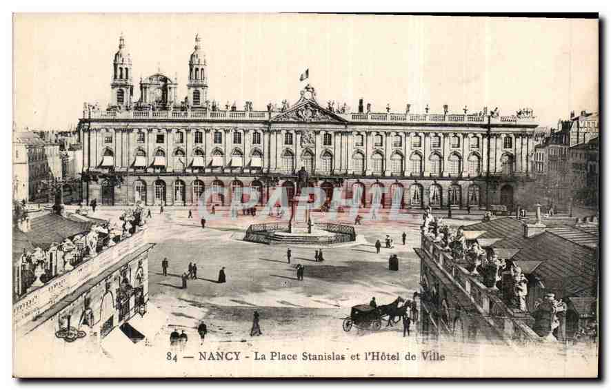 CPA Nancy La Place Stanislav et l'hotel de Ville 