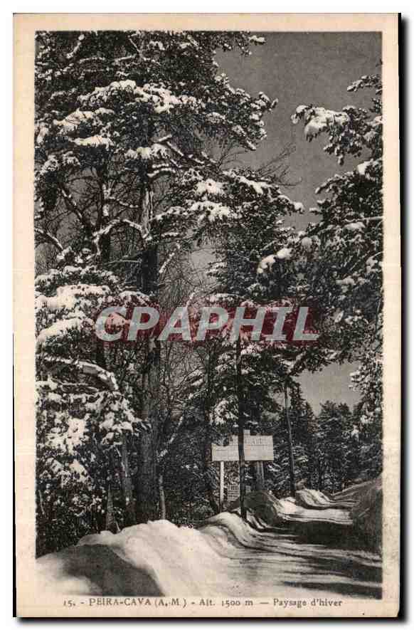 CPA Peira Cava A M Paysage d'hiver 
