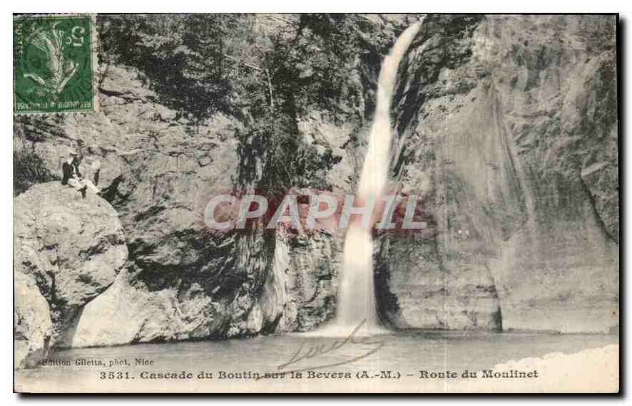 CPA Cascade du Bouton sur la Bevera A M Route du Moulinet 