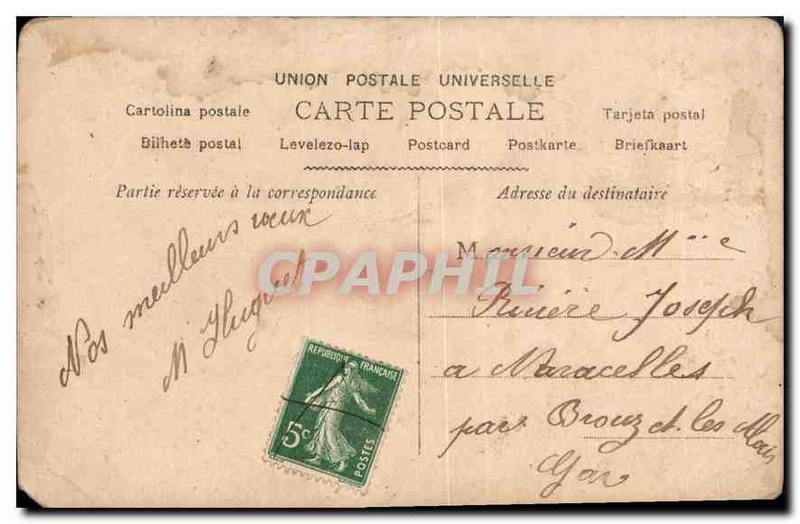 CPA Femme — Verso