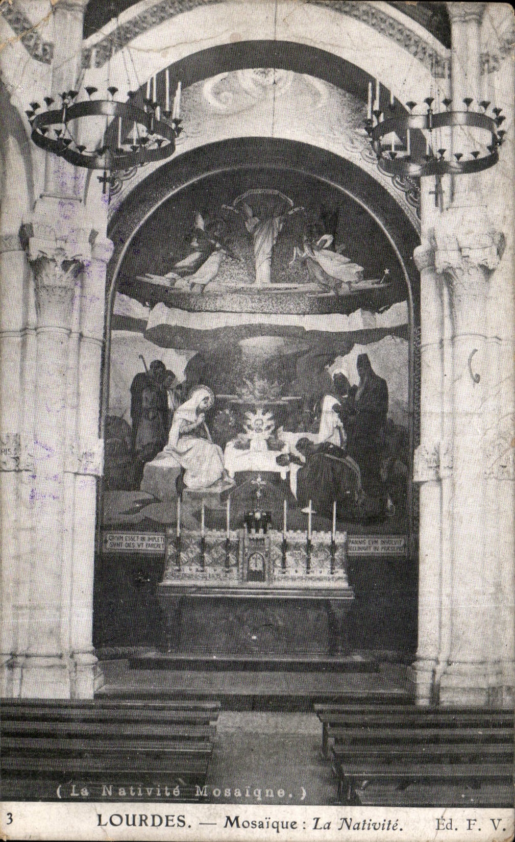 CPA Lourdes Mosaique Za Nativile 
