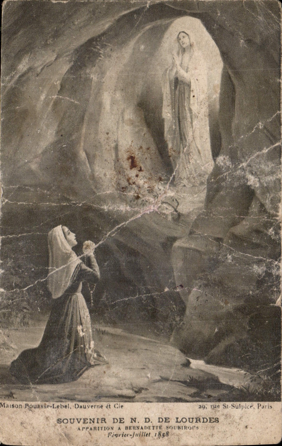CPA Souvenir de N D de Lourdes 