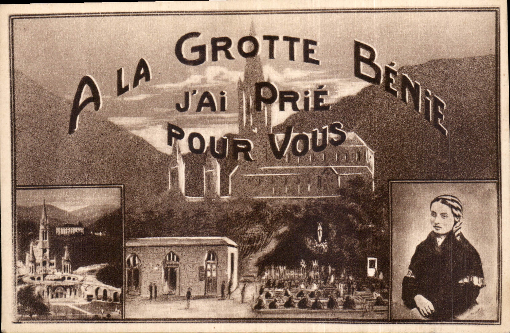 CPA Lourdes Souvenir 