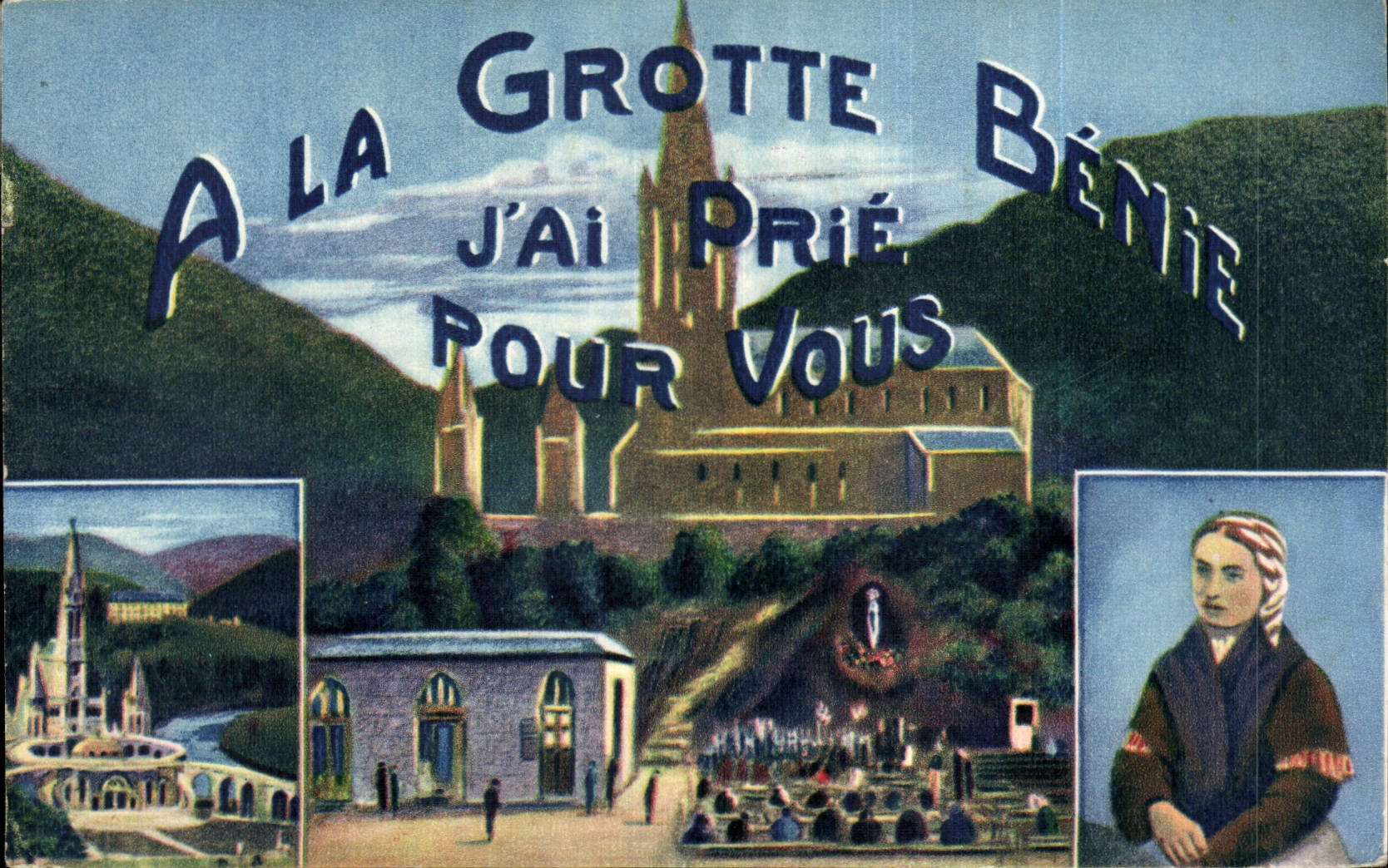 CPA Lourdes Souvenir 