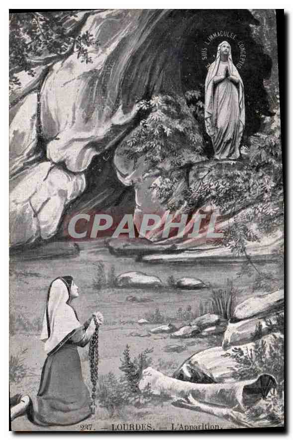 CPA Lourdes l'Apparition 