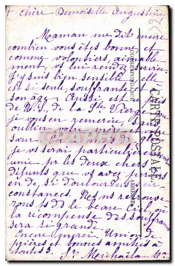 CPA Lourdes l'Apparition  — Verso