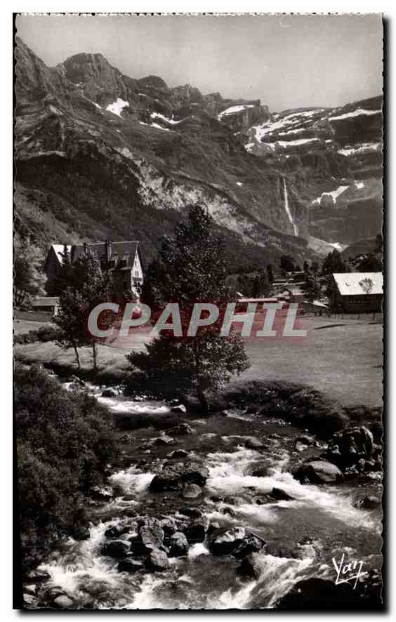 CPA Gavarnie Le Gave et le cirque vus du village 