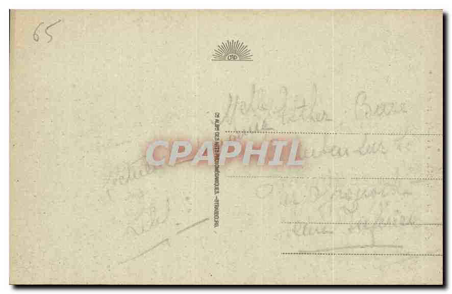 CPA Lourdes La Baislique et le Rossaire  — Verso