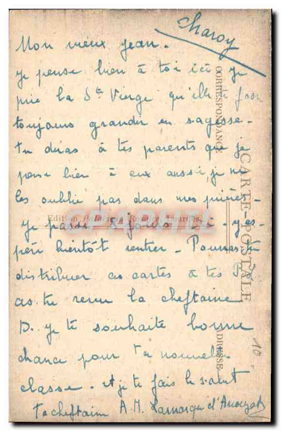 CPA Lourdes La Grotte  — Verso