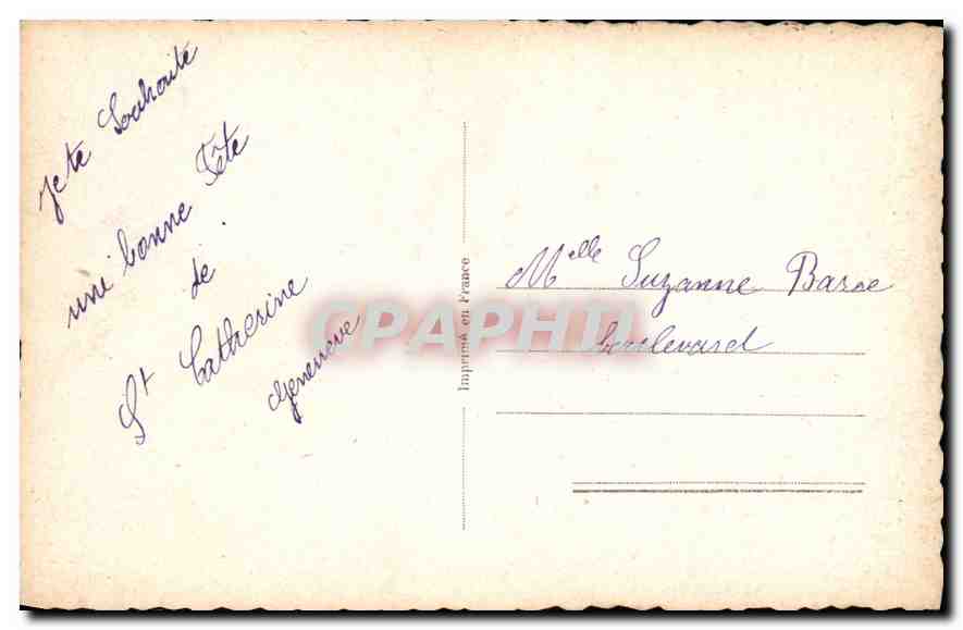 CPA Femme — Rückseite
