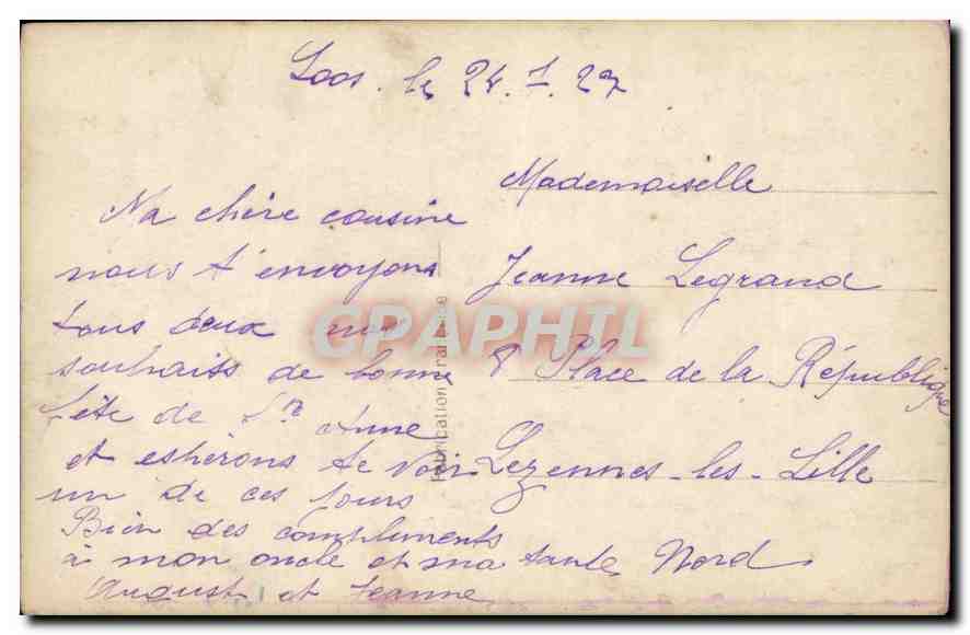 CPA Femme — Rückseite