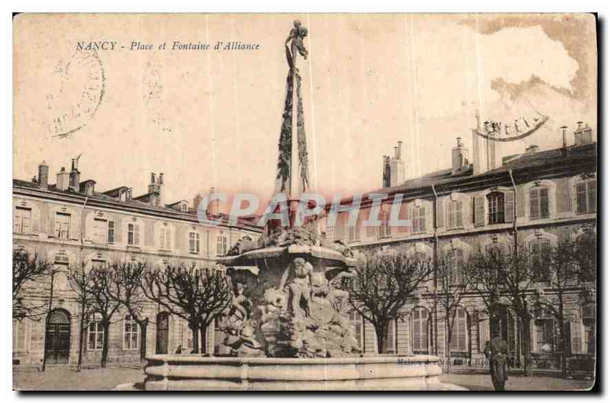 CPA Nancy Place et Fontaine d'Alliance 