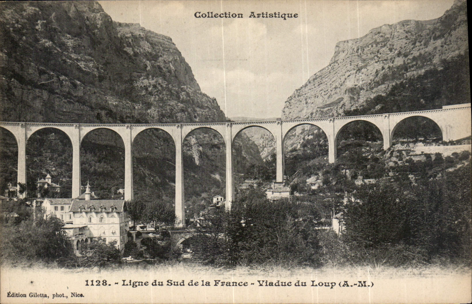 CPA Collection Artistique Ligne du Sud de la France Viaduc du Loup A M 