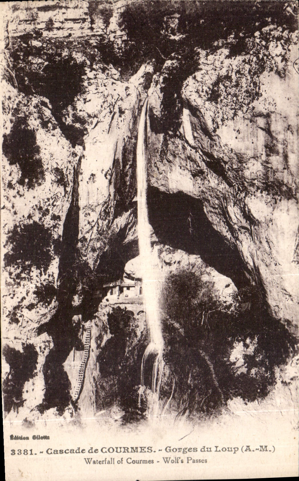 CPA Cascade de Courmes Gorges du Loup A M 