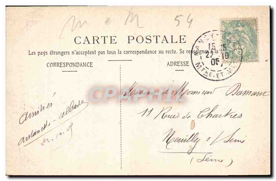CPA Nancy Porte de la Craffe  — Rückseite